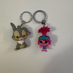 Thumper and troll doll Character Keychains